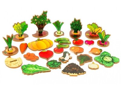 Игрушка из дерева Нескучные игры, Доска Овощи на грядке (3D Огород), 34 дет. 1-00185131_3