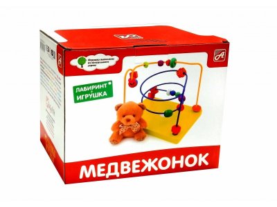 Игрушка из дерева Нескучные игры, Лабиринт с игрушкой Мишка 1-00234338_2
