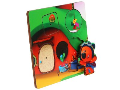 Игрушка из дерева Буратино настольная игра Вкладыш, домик путешественника 1-00301965_6