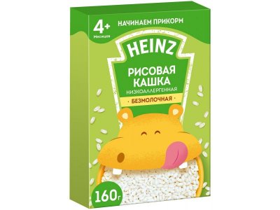 Кашка Heinz безмолочная низкоаллергенная Рисовая 160 г 1-00383132_1
