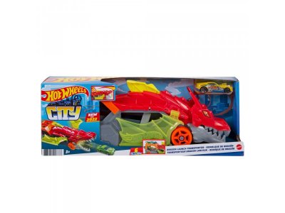 Грузовик Hot Wheels Разъяренный Дракон с хранилищем для машинок 1-00383227_1