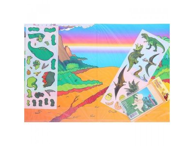 Игра Бэмби, с волшебными наклейками Динозавры (2 поля с наклейками) 1-00234300_2