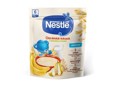 Каша Nestle молочная овсяная с грушей и бананом с бифидобактериями BL 200 г 1-00383731_5