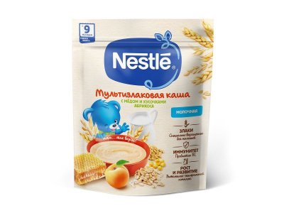 Каша Nestle молочная мультизлаковая с мёдом и кусочками абрикоса с бифидобактериями BL 200 г 1-00383735_5