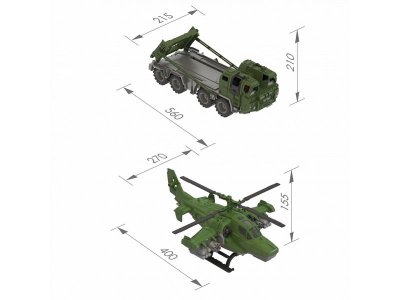 Игрушка Военный тягач Щит с вертолетом Нордпласт 1-00097084_2