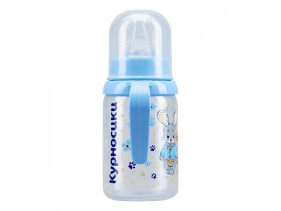 Бутылочка Курносики с ручками с силиконовой соской молочной, 125 мл 1-00210177_10