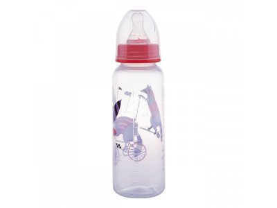 Бутылочка Курносики с крышкой и силиконовой соской молочной, 250 мл 1-00210180_14