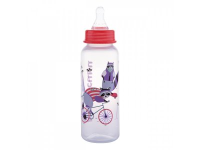 Бутылочка Курносики с крышкой и силиконовой соской молочной, 250 мл 1-00210180_16