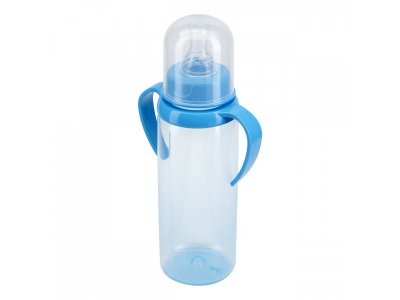 Бутылочка Курносики для кормления с ручками и силиконовой соской молочной, 250 мл 1-00210184_13