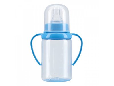 Бутылочка Курносики для кормления с ручками и силиконовой соской молочной, 125 мл 1-00210185_10