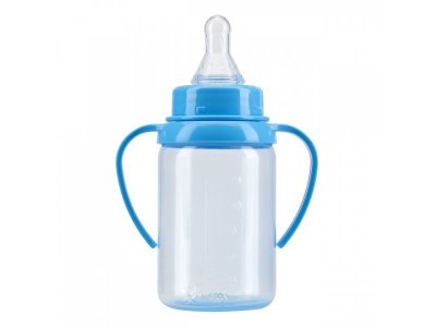 Бутылочка Курносики для кормления с ручками и силиконовой соской молочной, 125 мл 1-00210185_11