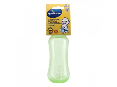 Бутылочка для кормления Курносики с силиконовой соской молочной, 250 мл 1-00383898_10