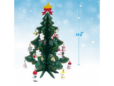 Новогодний набор Bondibon Деревянная ёлочка 3D с игрушками, высота 17,5 см 1-00384004_8