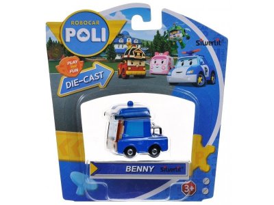 Игрушка Silverlit Robocar Poli, Бэнни металлическая машинка 6 см 1-00215942_4