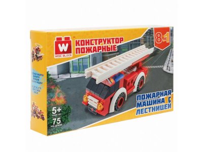 Конструктор Wise Block Пожарная машина с лестницей 8-в-1 1-00384210_3
