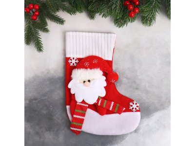 Носок для подарков Зимнее волшебство Снегопад Дед Мороз 1-00384569_1