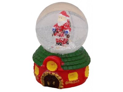Сувенир новогодний Miland Снежный шар Дедушка Мороз в красном костюме 1-00385125_1