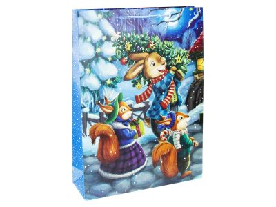 Пакет подарочный Miland Dream cards Приходите все на праздник! 32,4*44,5*10,2 см 100385147