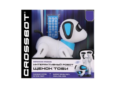 Игрушка Crossbot Робот щенок Тоби, ИК-управление, выполняет команды, русская озвучка 1-00385346_2
