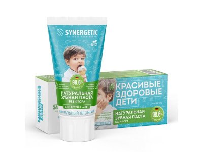 Зубная паста Synergetic детская Ванильный пломбир укрепляющая, от 3 до 6 лет, 50 г 1-00385534_5