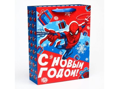 Пакет подарочный Marvel Человек-паук С новым годом! 31*40*11,5 см 1-00384845_2