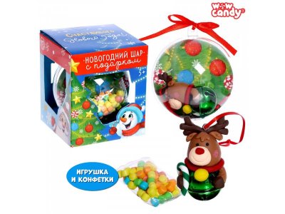 Новогодний шар WOW toys игрушка с конфетами Дед Мороз 1-00384901_1