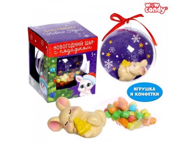 Новогодний шар WOW toys игрушка с конфетами Зайка 1-00384902_1