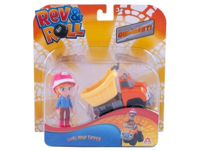 Набор игровой Rev&Roll, Фигурка и машинка, Лори и Типпер 1-00254085_4