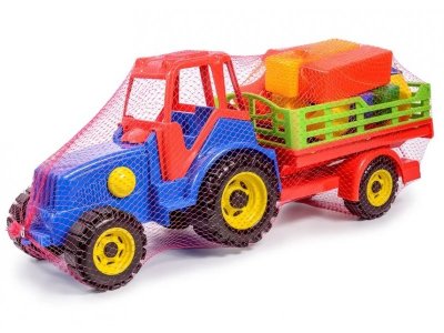 Игрушка Green Plast Трактор с прицепом, с конструктором 1-00323709_2