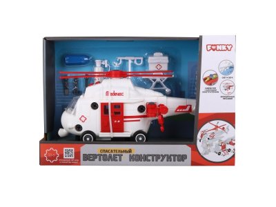 Конструктор Funky Toys Спасательный вертолет, свет/звук, 32 см 1-00354093_3