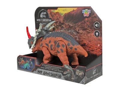 Игрушка KiddiePlay Фигурка динозавра - Трицератопс, свет/звук 1-00385885_3