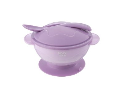 Набор посуды Roxy-Kids тарелка на присоске, крышка и ложка 1-00385946_1