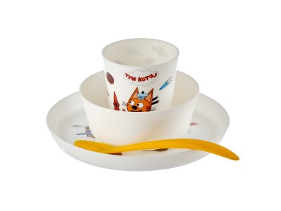 Набор посуды Roxy-Kids Три Кота Космическое путешествие (тарелка, миска, стакан и ложка) 1-00385947_2