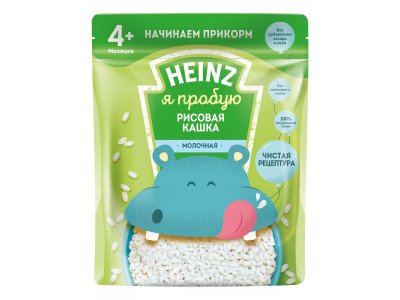 Каша Heinz Я пробую молочная рисовая с 4 месяцев 180 г 1-00386214_1