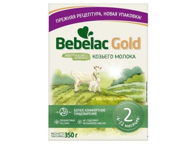 Смесь молочная Bebelac Gold 2 на основе козьего молока с 6 месяцев, 350 г 1-00386219_1