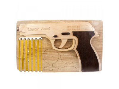 Игрушка Master Wood Пистолет - резинкострел Беретта 1-00386158_1