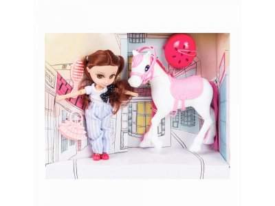 Набор игровой Shantou Yisheng Кукла Мия с лошадью 1-00386172_3