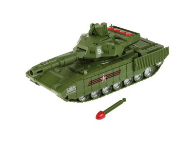 Модель Технопарк Армата Танк Т-14 с пушкой, пластик, свет, звук, инерц., 21 см 1-00368185_4