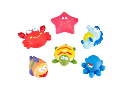 Набор игрушек для ванной Roxy-Kids Морские обитатели, 6 шт. 1-00345698_2
