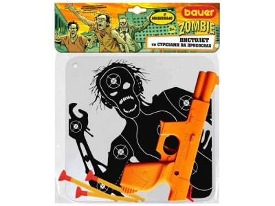 Игрушка Bauer Охотник на зомби. Пистолет большой с мишенью со стрелами на присосках 1-00386292_6