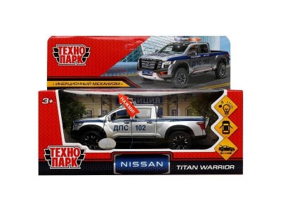 Модель Технопарк Машина Nissan Titan Полиция свет/звук, двери открываются, инерц., 12,5 см 1-00386325_2