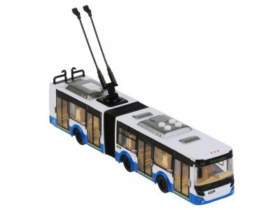 Модель Технопарк Городской троллейбус пластик свет/звук, двери, инерц., 32,5 см 1-00386326_4