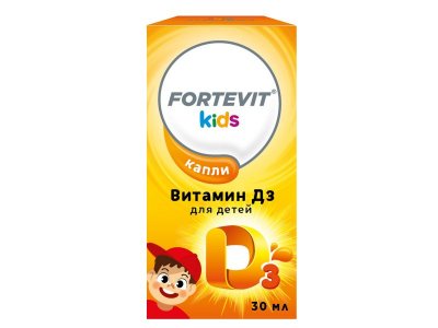 Витамин Д3 Fortevit Kids для детей капли 30 мл 1-00386556_1