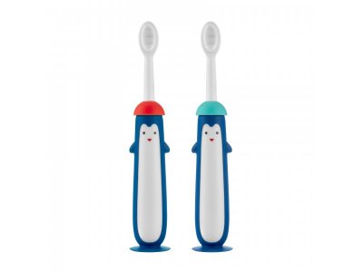 Зубная щетка для детей Roxy-Kids Пингвин ультрамягкая, 10000 щетинок, 2 шт. 1-00387792_2