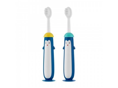 Зубная щетка для детей Roxy-Kids Пингвин ультрамягкая, 10000 щетинок, 2 шт. 1-00387793_3