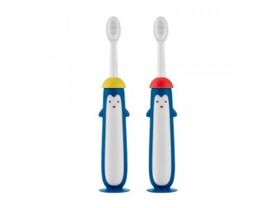 Зубная щетка для детей Roxy-Kids Пингвин ультрамягкая, 10000 щетинок, 2 шт. 1-00387794_2