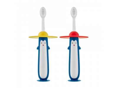 Зубная щетка для детей Roxy-Kids Пингвин ультрамягкая, 10000 щетинок, 2 шт. 1-00387794_1