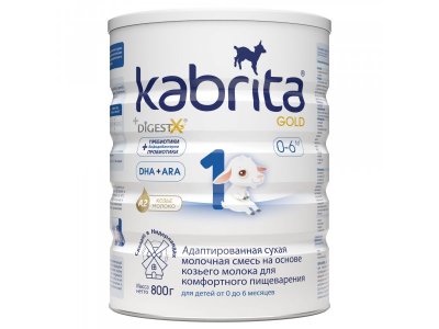 Смесь молочная Kabrita 1 Gold на козьем молоке для комфортного пищеварения, с 0 месяцев, 800 г 1-00259223_1