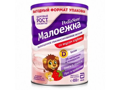 Смесь PediaSure Малоежка со вкусом клубники 850 г 1-00305130_1