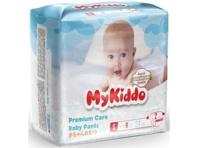 Подгузники Mykiddo Premium на липучках S (до 6 кг) 24 шт. 1-00387911_1
